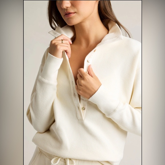 Negative Underwear Waffle Knit Pullover Cream Size XS - Picture 1 of 3